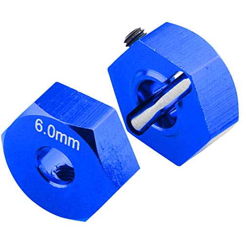 HobbyPark 14mm Aluminum Wheel Hex Parts for Arrma 1/10 Granite 4X4, Big Rock, Senton, Replacement of AR310871 (Navy Blue) - color: Navy Blue