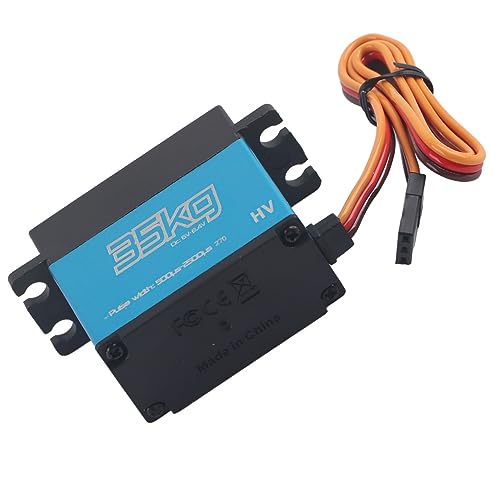 Premium Coreless Digital RC Servo Set 35kg Aluminum Gears Built in Controller for 1 8 to 10 Scale Cars and Trucks