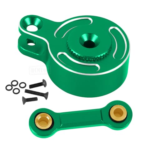 RC Aluminum Fixed Link Steering Servo Saver Upgrades Part for 1/8 Typhon 3S BLX 1/10 Big Rock Granite Senton 3S BLX Kraton Outcast 4S BLX,Green - color: Green - (Upgrades Part)