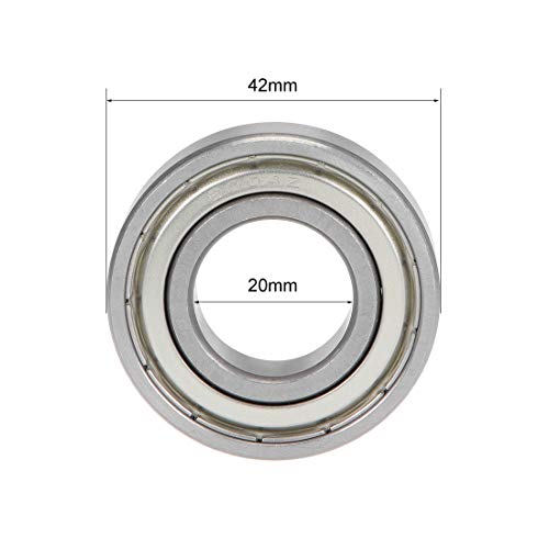 uxcell 6004ZZ Deep Groove Ball Bearings Z2 20mm X 42mm X 12mm Double Shielded Carbon Steel 2pcs - size: 20mmx42mmx12mm