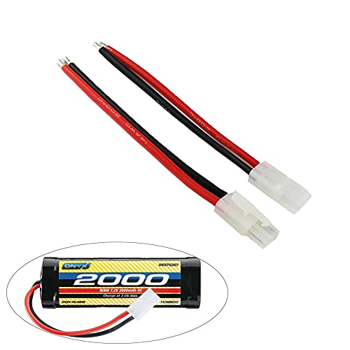 3 Pairs Compatible with Tamiya Plug Battery Connector Male and Female Adapter Cable with 20cm 14awg Silicone Wire