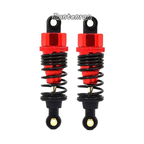 4Pack RC Car 102004 Adjustable Shock Absorber Damper Upgrade Parts Replacement Accessory 68mm For 1/10 RC On Road Drift Rally Car HSP 94102 94122 HPI Losi Axial Tamiya Redcat (Red) - color: Red