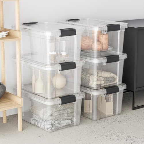 Superio Clear Storage Bins with Lids, Stackable Storage Box with Latches and Handles, Extra Small, 4 Pack 3 Quart - size: 3.5 Qt, style: 4 Pack