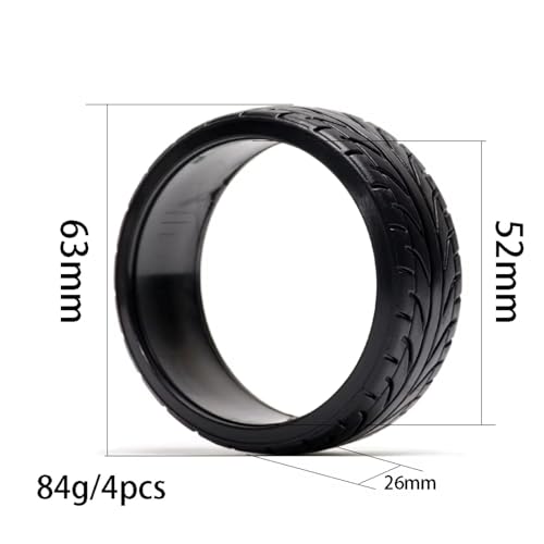 RC Tyre Tires for HSP for Traxxas for RedCat for Sakura for Tamiya for HPI 1/10 rc Car Part 4Pcs 63mm Hard Pattern Plastic Drift Tyres Tires