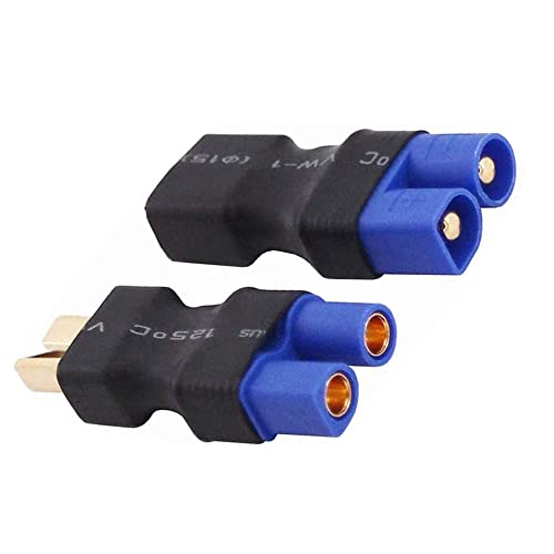 4pcs RC LiPo Battery Connector Adapter Compatible with EC3 to T Male Female Connectors ESC Charger(2 Pairs)