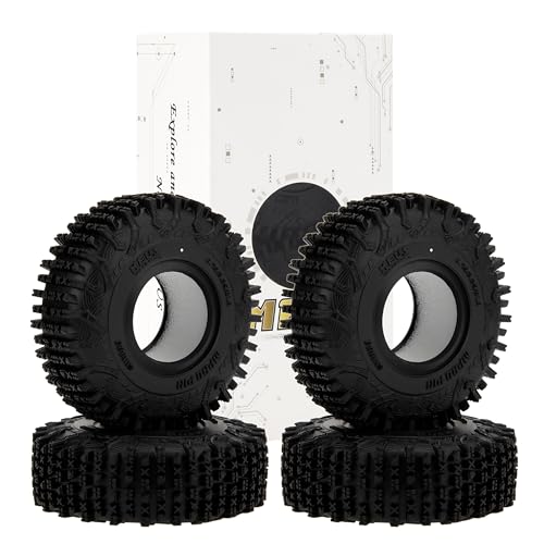 MEUS RACING 1.0 Tires - MS6 MPRO Pin Tires for TRX4M SCX24 FCX24 AX24 1/24 1/18 RC Crawler, 0.75/2.24/R1.0, #M1008 - size: M1008
