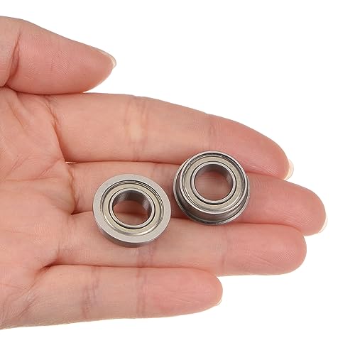 uxcell F689ZZ Flanged Ball Bearing 9x17x5mm Double Shielded Chrome Steel Flange Bearings, 4pcs - size: 9x17x5mm