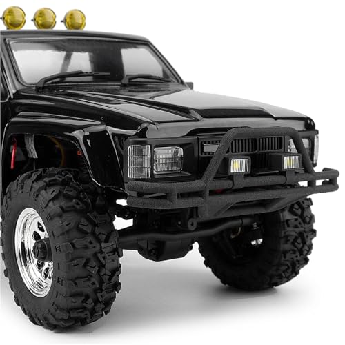Rc Bumper Models Parts Compatible with HPI for Venture 1/18 RC Crawler Car Upgrade Parts Accessories Metal Front Bumper with Lights Kit