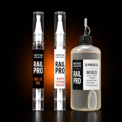 3D Oil Pen & Grease Pen Precision Applicators– Twist-to-Dispense Brush for 3D Printers, Laser Engravers, Sewing Machines, Bearings | Prestige Rail PRO LUBE PENS NOn-REFILLABLE (100ML +1 OIL +1 GREASE)