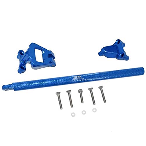 GPM Aluminum Center Brace Bar&Mount -11Pc Set for TRAXXAS 1/10 4Wd Hoss 4X4 Vxl 3S-90076-4 (Blue) - color: Blue