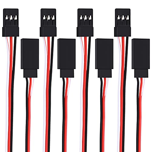 Frienda 15 Pieces 3-pin Servo Extension Cables Servo Extension Cord Male to Female Rc Wire Cable Connectors Compatible with Rc Jr Futaba Car Airplanes(11.8 Inch) - size: 11.8 inches