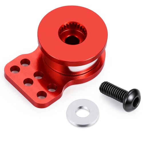 MORLORDY Adjustable 25T RC Servo Saver Aluminum Unloading Servo Arm for 1/12 Tamiya Lunch Box CW-01 Chassis Midnight Pumpkin RC Truck Upgrade Parts (Red) - color: Red