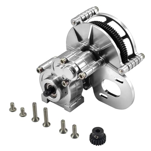 for Axial for Scx10 Ii 2 1/10 Rc Crawler Car Transmission Speed Gearbox Set Kit with Metal Gear Upgrades Parts Accessories RC Parts(Yellow) - color: Yellow