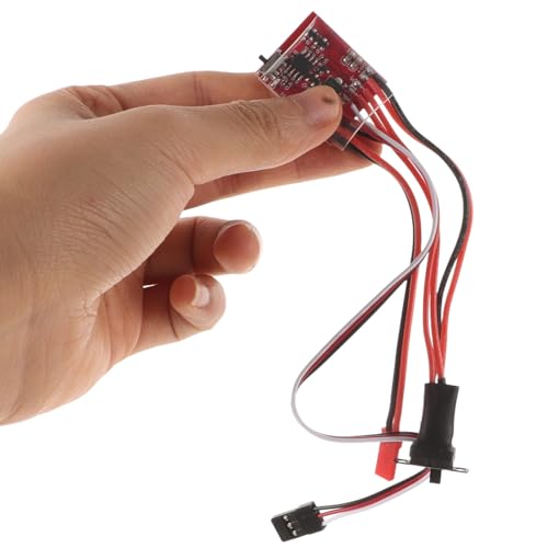 Uonlytech Dual Way Brushed Motor Speed Controller with Brake 30a for Rc Car and Vessel, Compact Design Waterproof Abs Casing Suitable for Marine Use in Different Water Environments