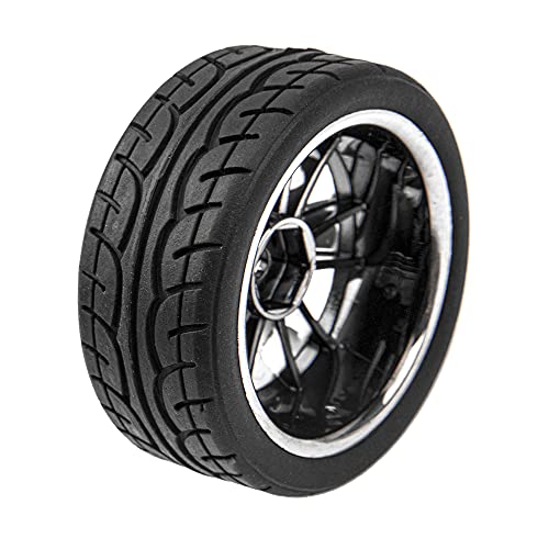 12-Spoke 12mm Hex Hub Wheel Rims & Rubber Tires Compatible with HSP Tamiya HPI Kyosho 1/10 On-Road Touring Car WLtoys 1/14 144001 Traxxas 1/16 Slash RC 1/18 A959B Buggy