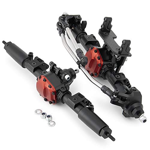 Alloy Complete Front Axle and Rear Axle Upgrade Steel Gear for 1:10 Axial SCX10 II 90046/90047 SCX10 90027/90028 RC Jeep Rock Crawler