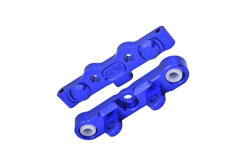 GPM 7075 Alloy Rear Hinge Pin Brace Set for Tekno 1/10 MT410 2.0 4X4 Pro SCT410 2.0 (Blue) - color: Blue