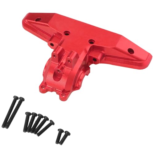 6061 Aluminum Rear Gearbox Housing Differential Case Upgrade for SCY 16101 16102 for jjrc Q130A 1/16 RC Buggy Parts (Red) - color: Red