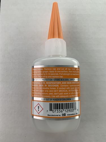 Bob Smith Ultra-Cure Surface Insensitive Medium Thin Cyanoacrylate Glue, 1 oz, 10 Second Bond Time, RC Car Tire Glue. BSI, Hobby Bolts, CA, Made in the USA!