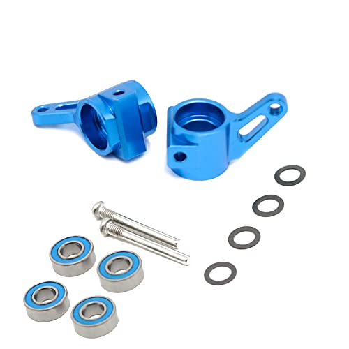 Alloy Steering BlocksRear Stub Axle Carriers for 2WD 1/10 Slash, Stampede, Rustler, Nitro Slash-Replaces Part of 3736 (Pair),Blue - style: Front Stub Axle-Blue