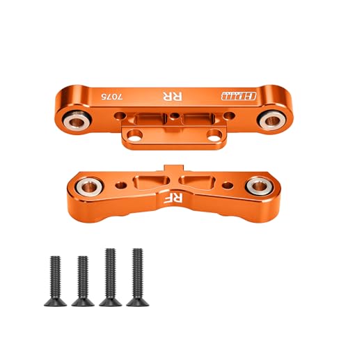GPM Rear Lower Suspension Mount, 7075-T6 Aluminum Arm Mount Upgrade for Arrma 1/8 & 1/7 RC Trucks, Fits Kraton/Outcast/Talion/Infraction/Mojave/Fireteam/Felony/Limitless 6S 8S (Orange) - color: Orange