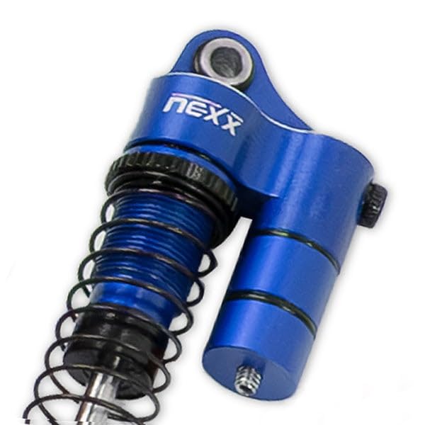 Nexx Racing Reservoir Shocks (4pcs) for 1/18 RC Crawler Redcat Ascent-18 - Remote Control Car, RC Cars, RC Crawler 1/18 4WD Nexx Racing Upgrade Parts (HELIDIRECT) (Blue - 53mm) - color: Blue - 53mm