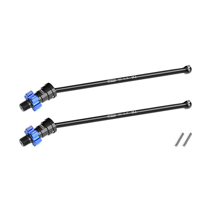 GPM 4140 Medium Carbon Steel Front/Rear Driveshaft with 7075 Alloy Hex for TRAXXAS XRT 8S X-Maxx WideMaxx Ultimate Suitable for #7895 WideMaxx Suspension Kit (Blue) - color: Blue
