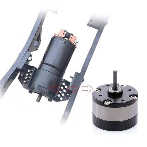 RC Car Gear Motor Mount 540 Brush Motor with 1/3 Reduction Planetary Gearbox 15T Gear for 1/10 RC Crawler Car (80T) - style: 36T