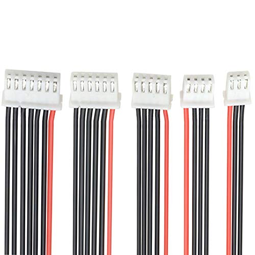 10pcs 5.9inch JST-XH Connector Plug 2S-6S 2S 3S 4S 5S 6S Lipo Balance Charger Silicone Wire Balance Lead Extension Cable for RC Battery (2pcs Each)