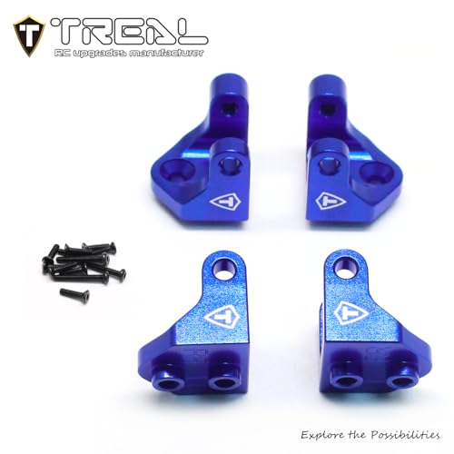TREAL Aluminum 7075 Shock Mounts Set (4) for 1/18 Mini LMT Monster Truck Brackets(Blue) - color: Blue