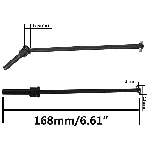 2Pcs Vgoohobby Steel Drive Shaft Joint CVD Shaft Axle Compatible with Redcat Racing Shredder XTE 1/6 RC Truck Car Upgrade Parts
