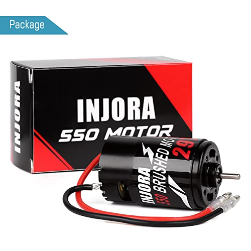INJORA 550 3-Slot Waterproof Brushed Motor for 1/10 RC Car (29T) - size: 29T