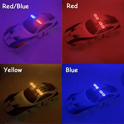 RC Car Alarming Light,WONFAST Multi-Function LED Police Night Light Bar Flash Lamp Compatible with 1/8 1/10 1/12 1/24 RC Model Car for HSP TRX4 Tamiya CC01 Axial SCX10(145mm-Red) - color: 145mm-Red