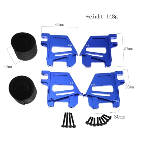 RC Crawlers Components For Traxxas 1/5 For X-Maxx 6S 8S Battery Holder Base Mount Tray With Strap RC Car Accessories Upgrade Replacement RC Car Parts(Blue)