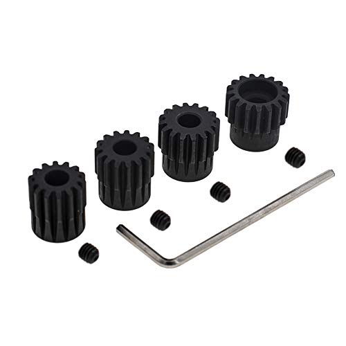 4pcs 32p Pinion Gear 5mm Set Hardened 14T 15T 16T 17T 32 Pitch Gears RC Upgrade Part with Screwdriver