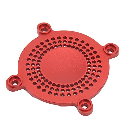 RC Fan Cover 50mm Aluminum Alloy CNC Machining ESC Cooling Fan Cover, Lightweight Protective Cover for RC Car ESC with Enhanced Heat Dissipation and Rugged Design (Red) - color: Red