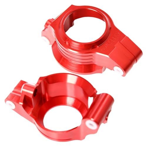 GTBRacing X-Maxx CNC Aluminum 7075 C Hub Carrier Set for 1/5 RC Car Tra-xxas Xmaxx 6S 8S Upgrade Part (C Hub Red) - color: C Hub Red