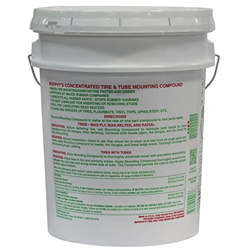 Murphy's Concentrated Tire and Tube Mounting Compound Lubricant | Vegetable-Based, Dilutable 3:1 with Water, No Petroleum Oils, Lighter and Clearer Than Competitors, Non-Toxic