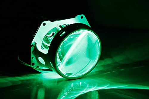 iJDMTOY Emerald Green 15-SMD LED Accent Ambient Lighting Kit Compatible with Car Motorcycle Projector Lens Demon Eye Retrofit - color: Green