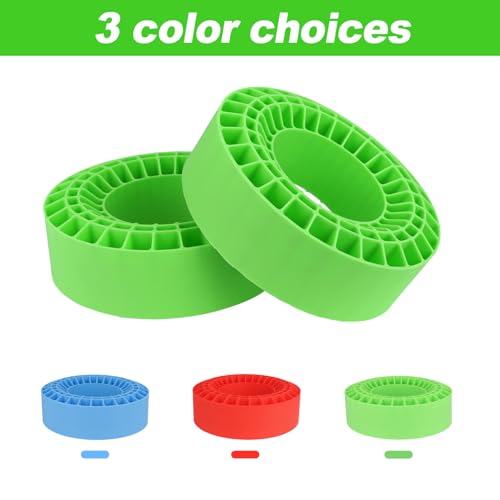2.2" Crawler Tire Inserts, 4-Pack — Soft Silicone Rubber, Fits 132–134 mm (5.25" OD), 125×45 mm — Waterproof, Firm Sidewall Control, Rock/Trail Traction Boost (Green) - color: Green