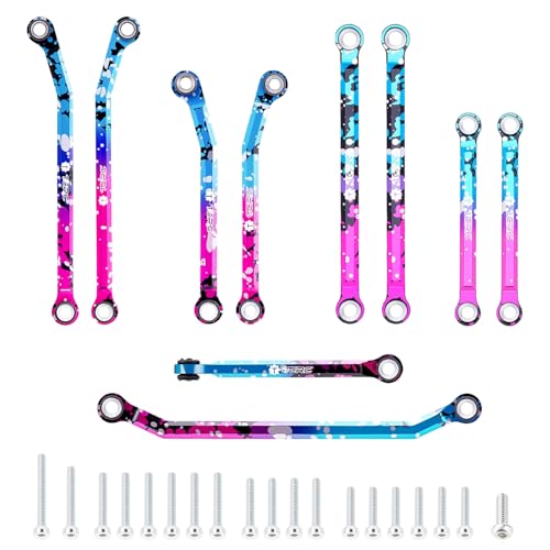 10PCS Splash Anodizing Aluminum High Clearance Chassis Links Set for Redcat Ascent-18 1/18 Scale RC Rock Crawler Upgrades