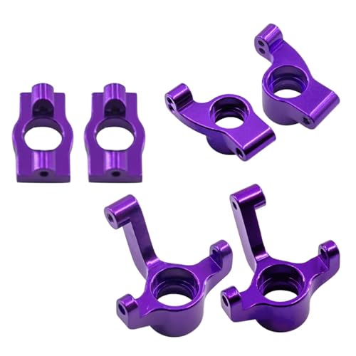 RC Models Components for Wltoys 244016 for Losi Micro B T 1/24 Front Steering Knuckles Caster Blocks C Hubs and Rear Hubs Meta Aluminum Upgrades Parts(Purple) - color: Purple