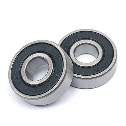 10 Pcs 6201-2RS Double Rubber Sealed Deep Groove Ball Bearings 12x32x10mm, Deep Groove Ball Bearing ABCE-3 Pre-Lubricated, Chromium Bearing Steel (6201-2RS,10) - size: 6201-2RS
