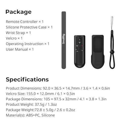 SMALLRIG Camera Remote Control Wireless Shutter Commander for Sony for Canon for Nikon Camera, fits for A7 IV, A7R III, A7S III, A6700, FX3, A7CR, A7C II, ZV-E10, R5, R6, R7, R8-5207 - style: Camera Remote Control