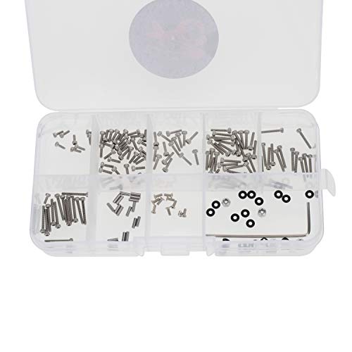 MEUS Racing Stainless Steel Full Car Screws Screw Box Set for Axial SCX24 90081 Model Car Accessories