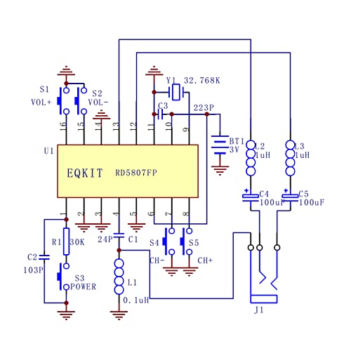 Soldering Practice Kit DIY Stereo Radio Plug-in Circuit Kit Learn Soldering Kit for Beginners - style: DJJ003