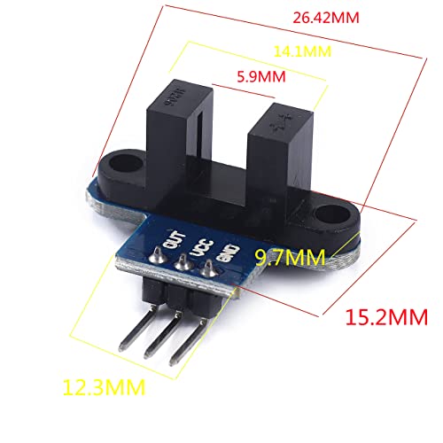 Teyleten Robot IR Infrared Slotted Optical Optocoupler Module Speed Measuring Sensor 3.3V to 5V Photo Interrupter Sensor for Arduino 10pcs