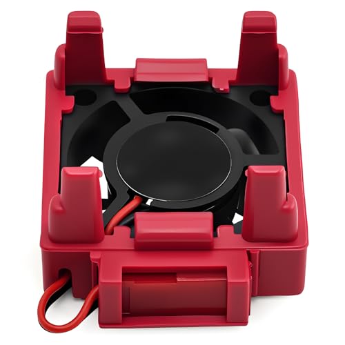 VXL-3s ESC Heat Sink Cooling Fan 28000RPM ESC Fan Heatsink for 1/8 1/10 RC Car Truck, Compatible with Traxxas Bandit/Slash/Stampede/Rustler 2WD/4X4 VXL-3s, Replace for #3340 Velineon (Red) - style: Red