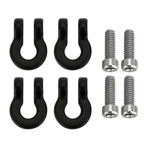 INJORA Metal Bumper D-Ring Mini Tow Hook for 1/24 Axial SCX24 8PCS, 7X10mm