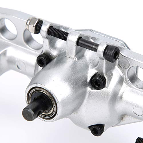 RC Car Metal Rear Portal Axle Assembly for 1/10 SCX10 III RC Crawler Accessories (Silver) - color: Silver